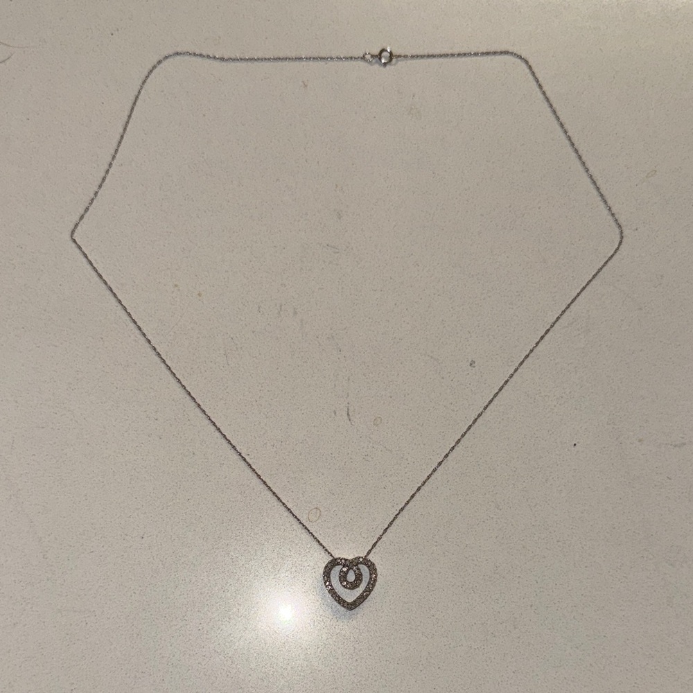 Elegant Silver Heart Pendant Necklace